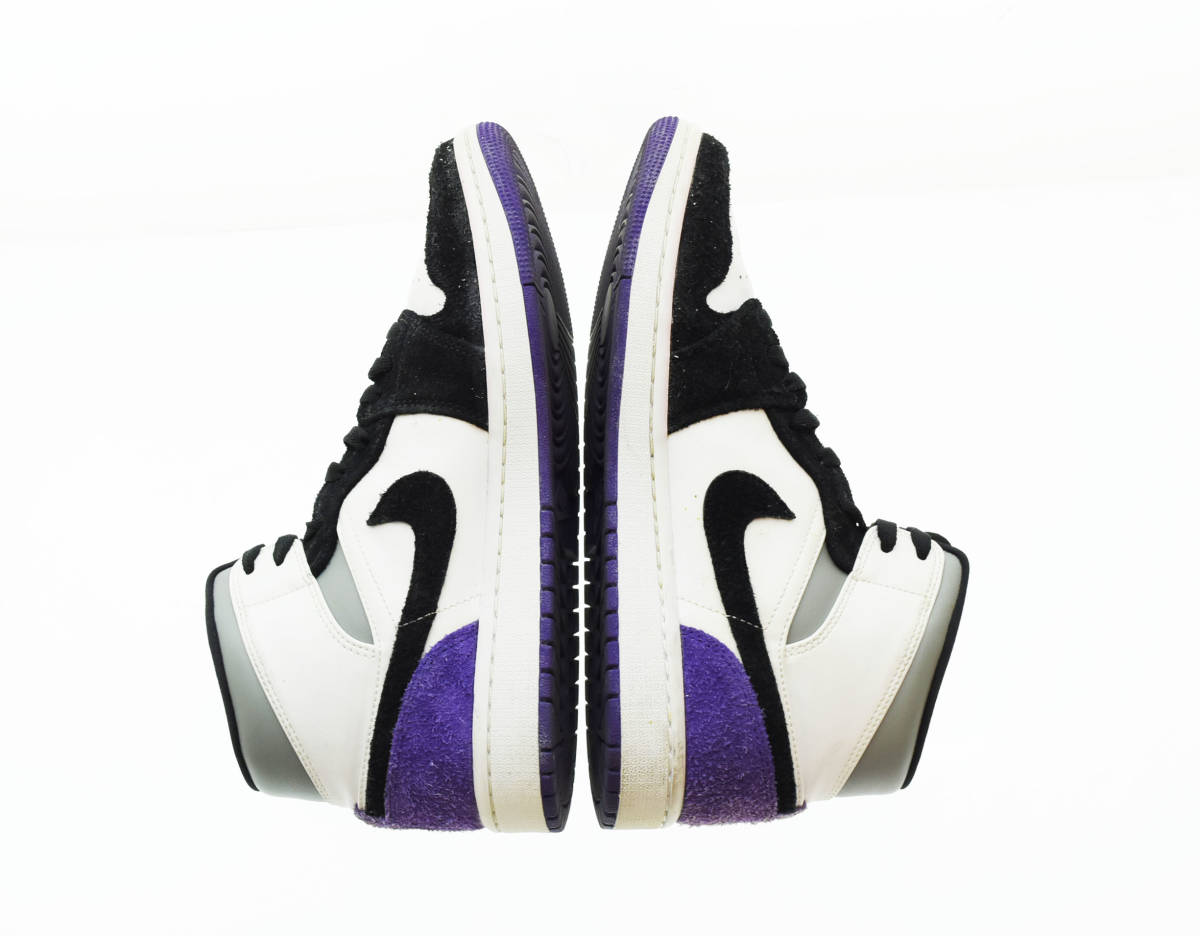 ☆ NIKE ナイキ AIR JORDAN 1 MID エア ジョーダン 1 ミッド スニーカー 852542-105 27cm 黒 ブラック 103_画像4