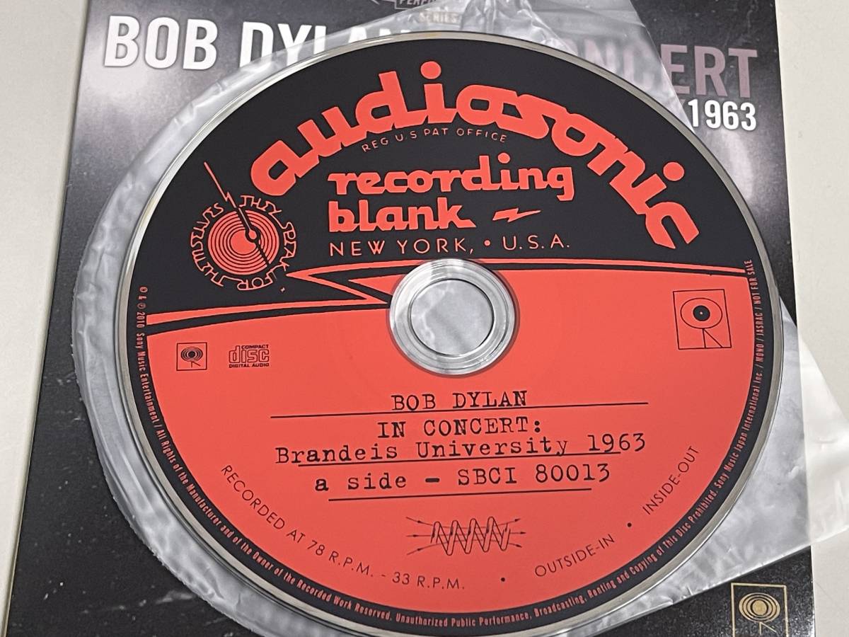 【紙ジャケットCD美品】bob dylan in concert brandeis university 1963/ボブ・ディラン：ブランダイス・ユニヴァーシティー1963【日本盤】の画像4