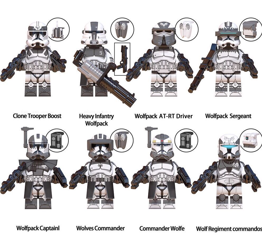 即納 スターウォーズ　8体セット　ブロック ミニフィグ レゴ LEGO 互換 ミニフィギュア　en_画像1