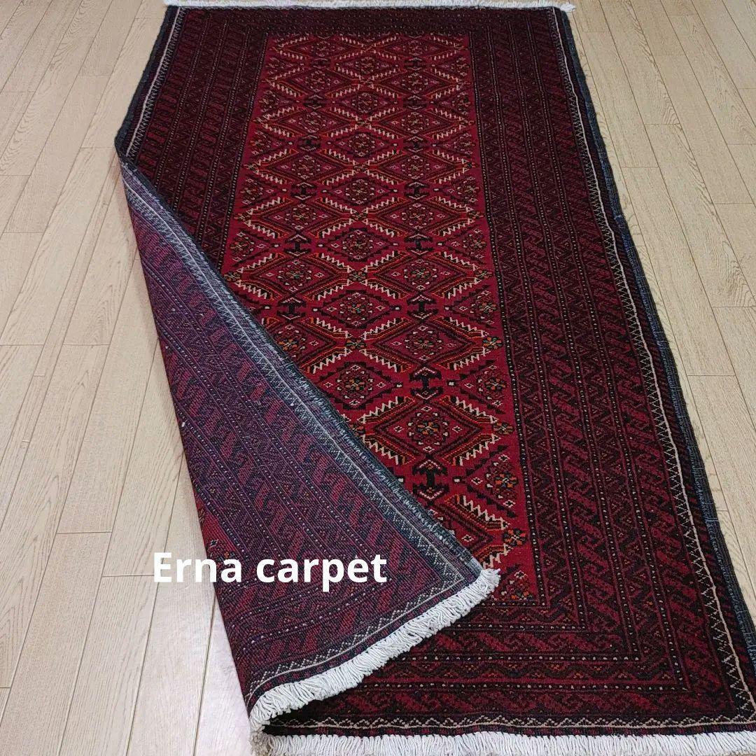 ペルシャ絨毯 R390 バルーチ 手織り 195x100cm ウール Persia ペルシャ絨毯 R390 バルーチ 手織り 195x100cm ウール Persia