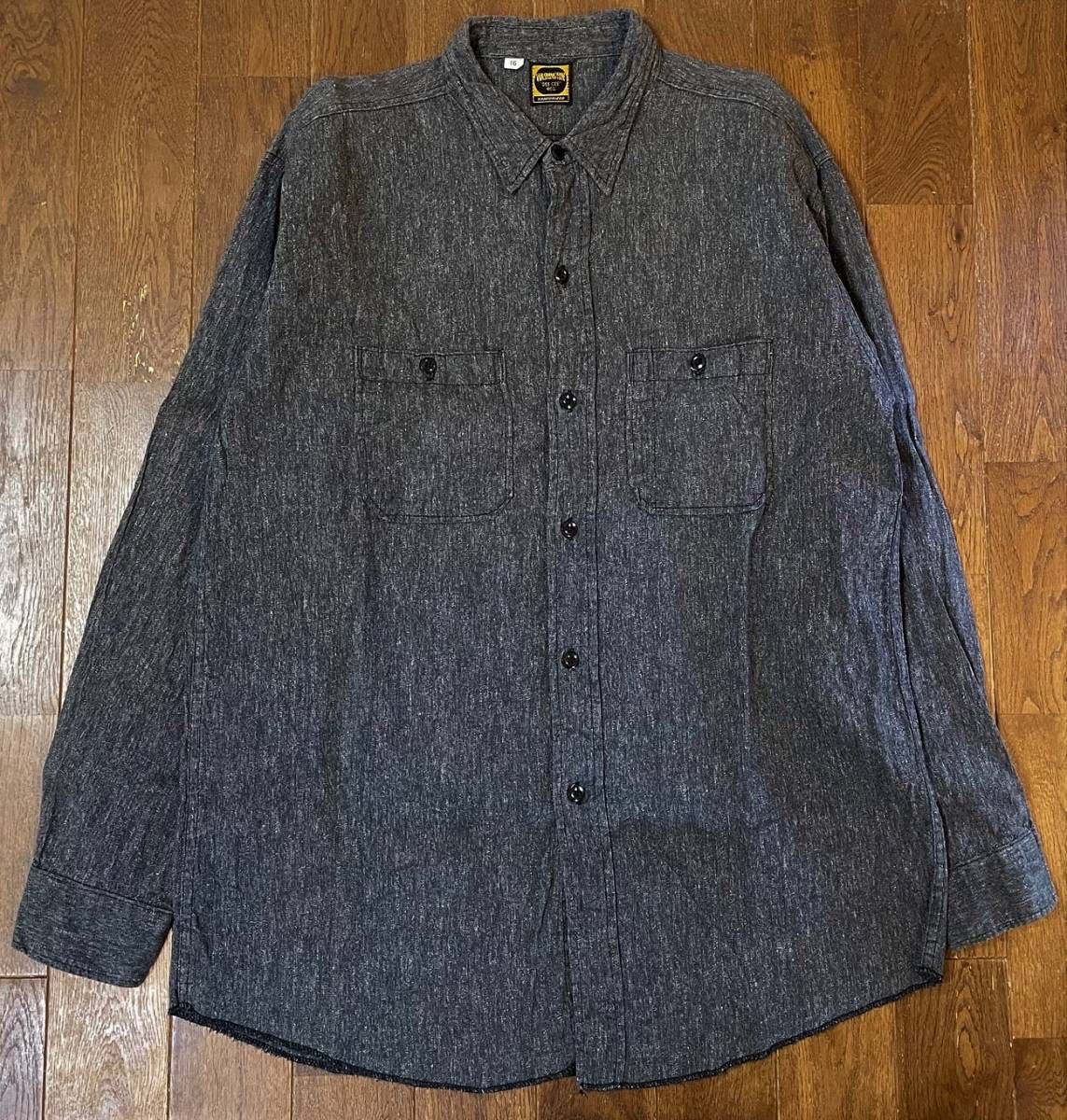 50s~60s 黒シャンブレーシャツ WASHINGTON DEE CEE トップス 50s~60s 黒シャンブレーシャツ WASHINGTON DEE CEE トップス