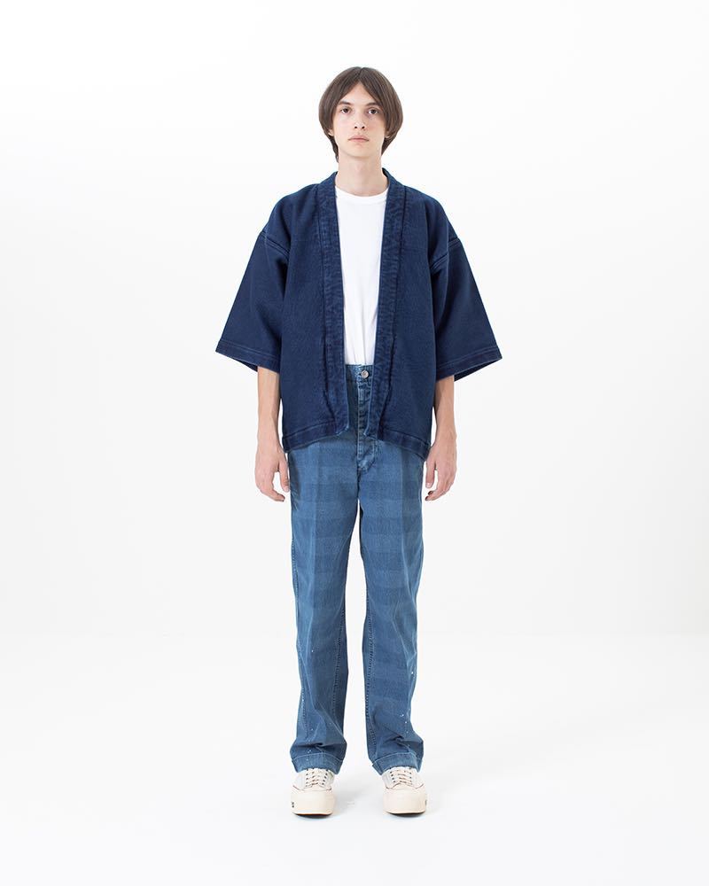 新品未使用 visvim HAPPI size4 DK.INDIGO 綿100% Indigo Camping Trailer ビズビム 刺し子 法被 羽織 着物 道着 kimonoICT IRIS SANJURO