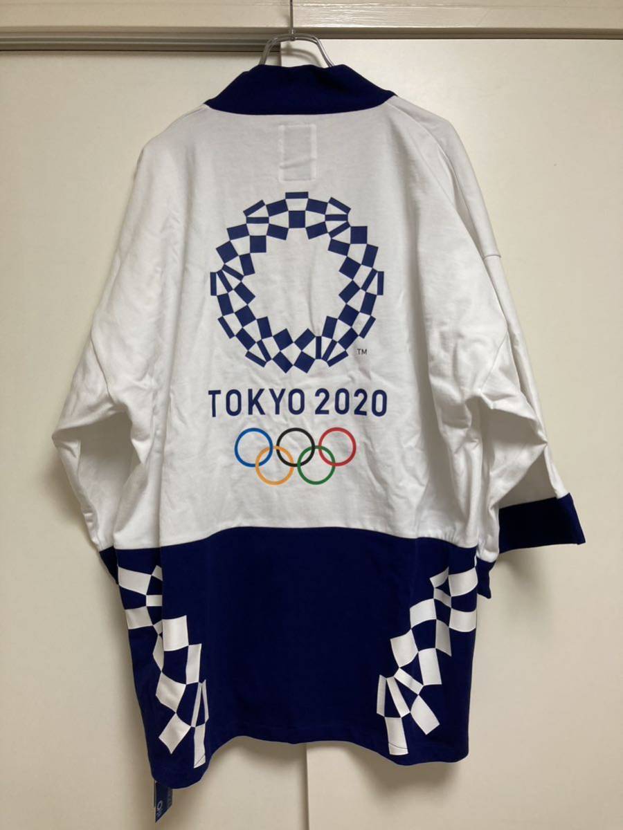 新品未使用 タグ付き TOKYO 2020 OFFICIAL LICENSED PRODUCT 半纏 法被 フリーサイズ 東京五輪 公式 コットン100% 羽織 はんてん はっぴ 綿