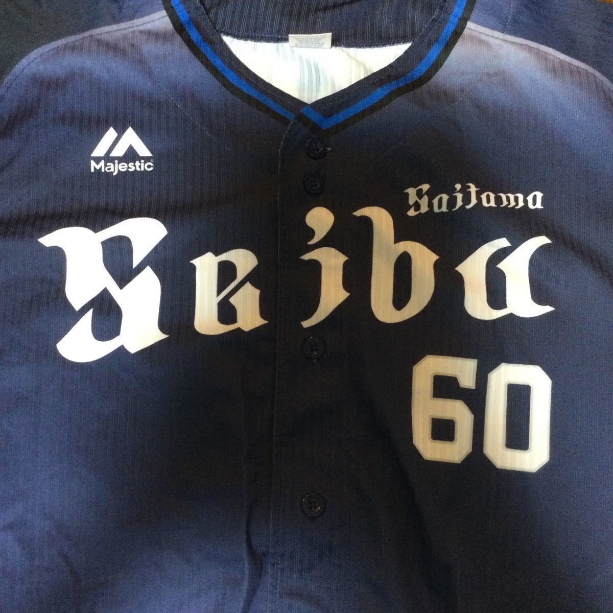 マジェスティック 西武ライオンズ 中村剛也 2020 70周年ユニフォーム XL 埼玉西武ライオンズ 中村剛也 ビジターユニフォーム XLサイズ