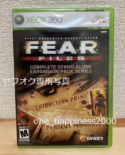 XBOX360 F.E.A.R. FEAR FILES フィアー ファイルズ 海外（輸入）版 新品未開封