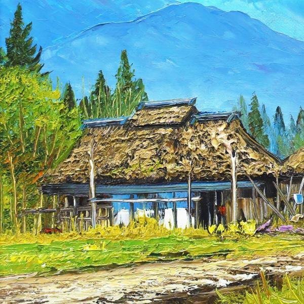 北川照生 作 「安曇野の山郷」(油彩画) (真作】【WISH】北川 北川照生 作 「安曇野の山郷」(油彩画) (真作】【WISH】北川