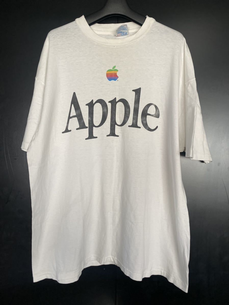音楽90´S当時物 Apple クレヨン落書きTシャツ ヴィンテージ USA製 XL