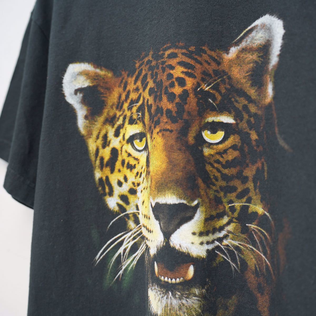 USA VINTAGE Rainferst Cafe LEOPARD PRINT DESIGN T SHIRT/アメリカ古着レオパードプリントデザインTシャツ_画像8