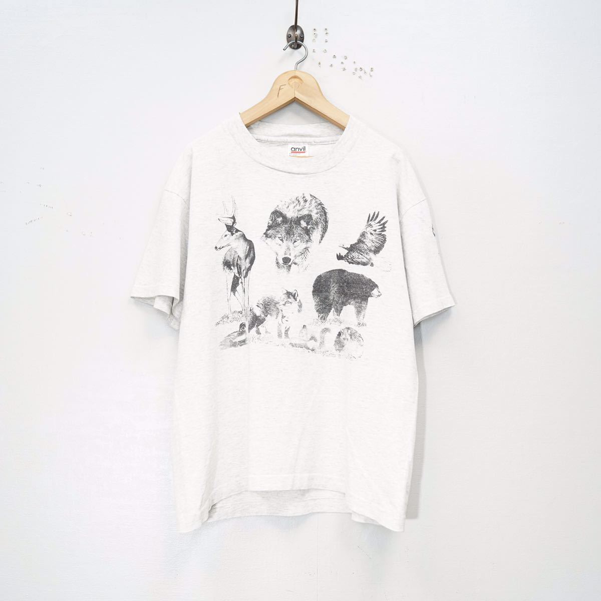 お買得！】 ANIMAL anvil VINTAGE USA PRINT SHIRT/アメリカ古着