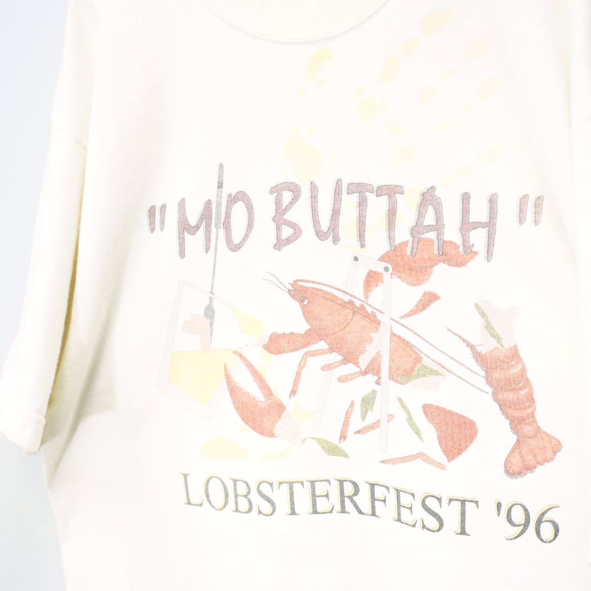 USA VINTAGE FRUIT OF THE LOOM ROBSTERFEST PRINT DESIGN T SHIRT MADE IN USA/アメリカ古着ロブスターフェストプリントデザインTシャツ