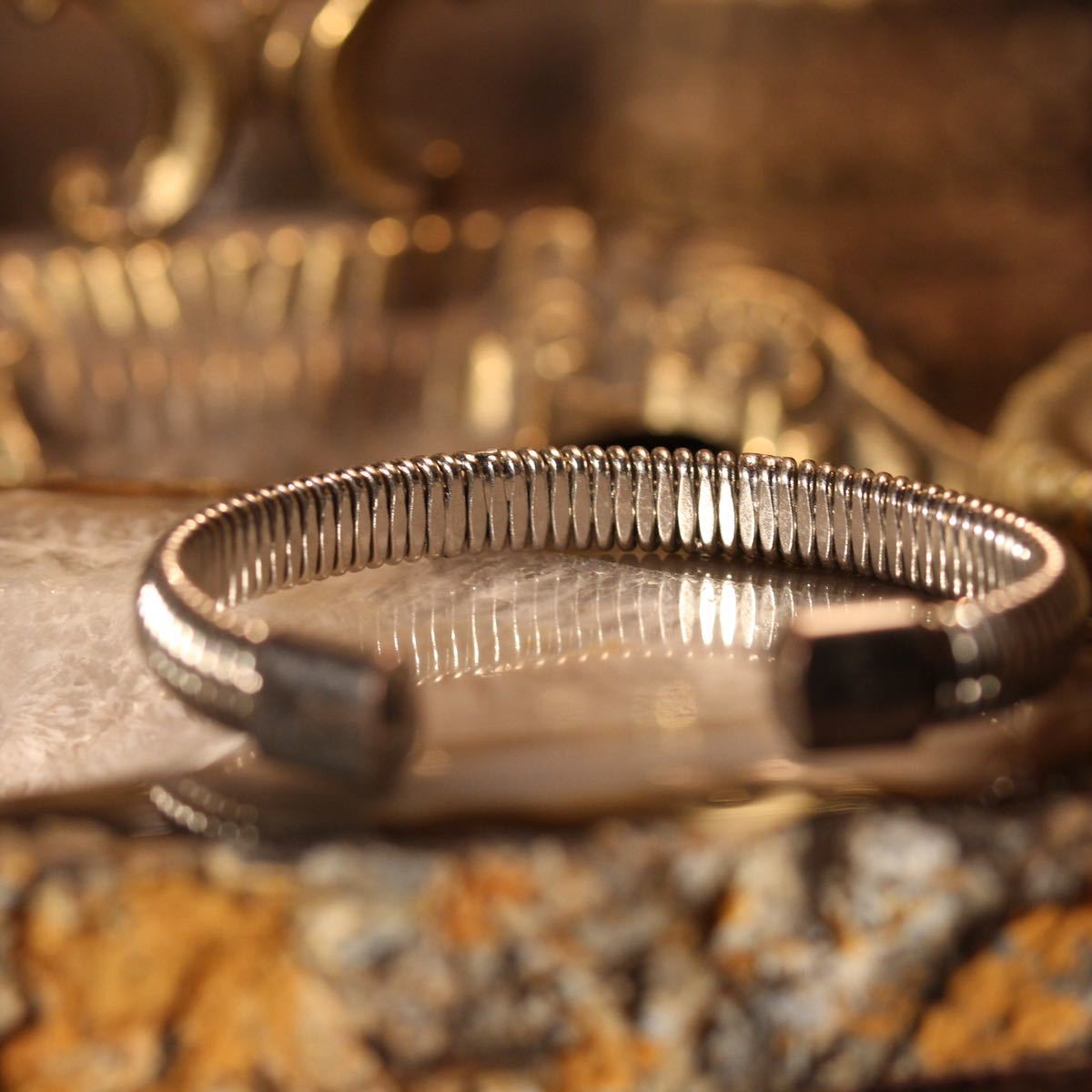 USA VINTAGE DESIGN SILVER BANGLE/アメリカ古着デザインシルバーバングル