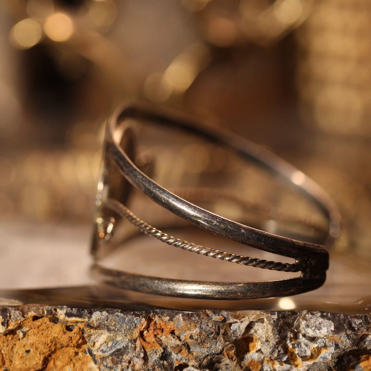 USA VINTAGE NATIVE BANGLE/アメリカ古着ネイティブバングル_画像3