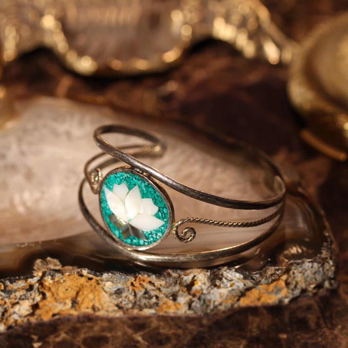 USA VINTAGE NATIVE BANGLE/アメリカ古着ネイティブバングル_画像1