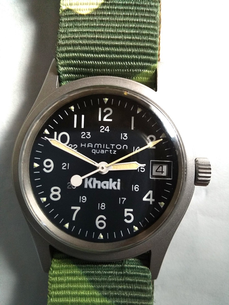 ハミルトン カーキ 9365A クオーツ ミリタリー ウォッチ watch腕時計 
