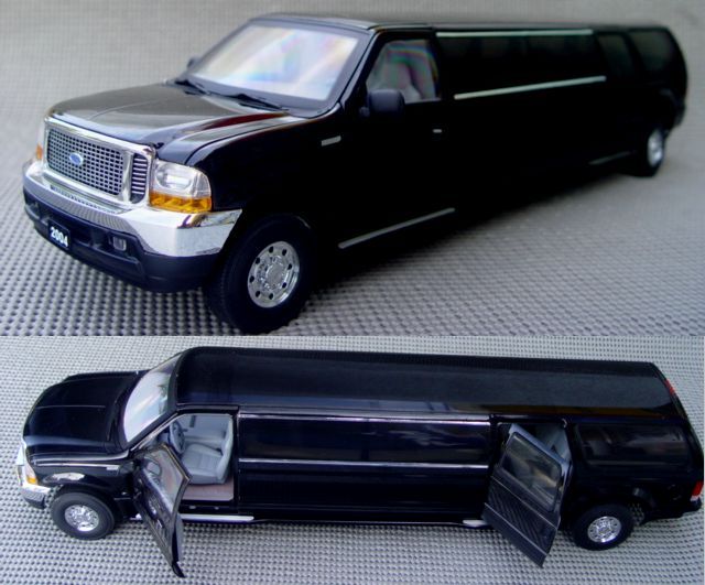 独特の上品 ◇1/18☆2002フォードエクスカージョンリムジン・黒・新品 商品 乗用車
