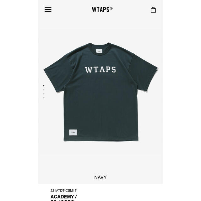 WTAPS 2022 SS ACADEMY SS サイズ M NAVY x02 BLANK DESIGN VATOS COLLEGE ダブルタップスの画像1