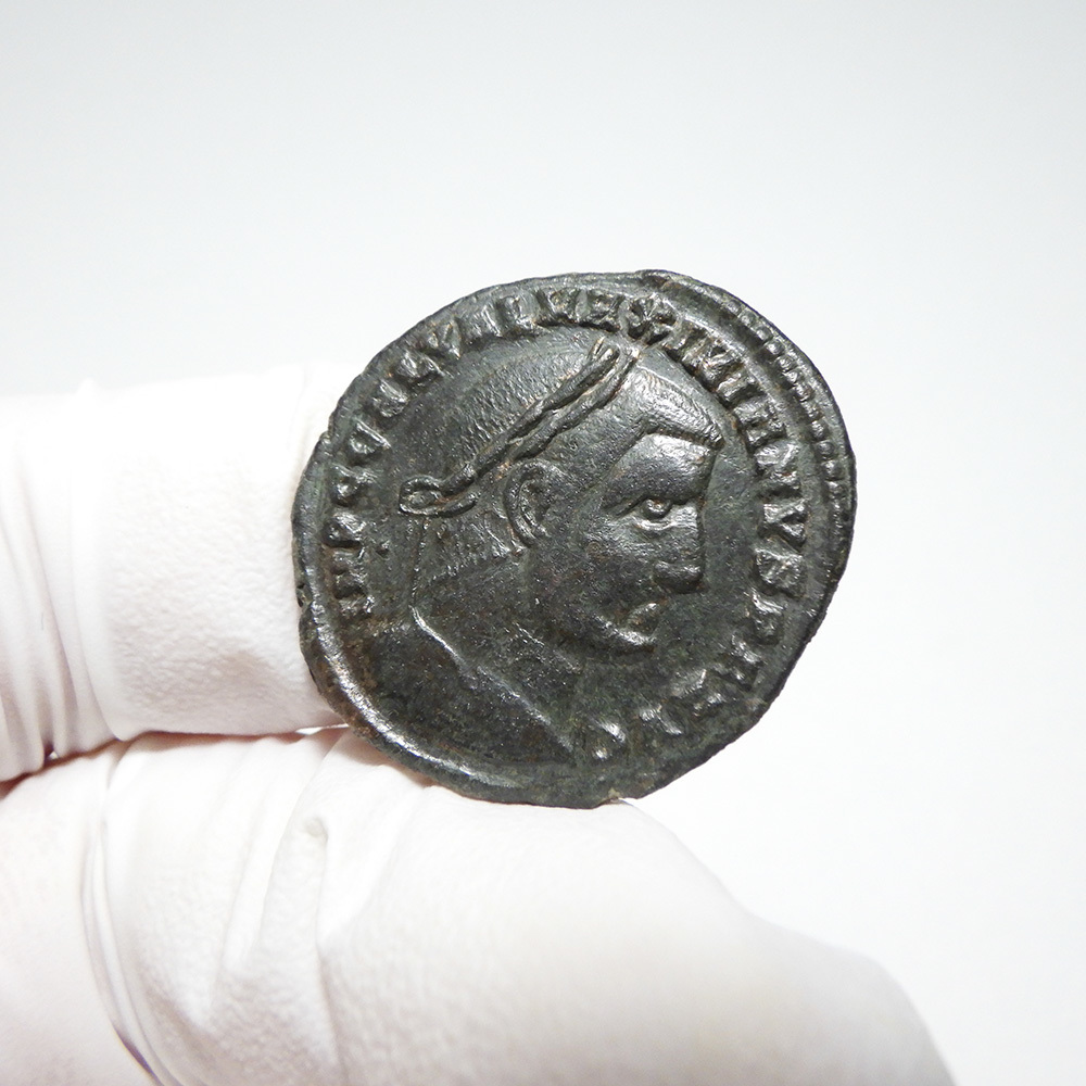 【古代ローマコイン】Galerius（ガレリウス）クリーニング済 ブロンズコイン 銅貨 フォリス(CD9ZSast_3)_画像4