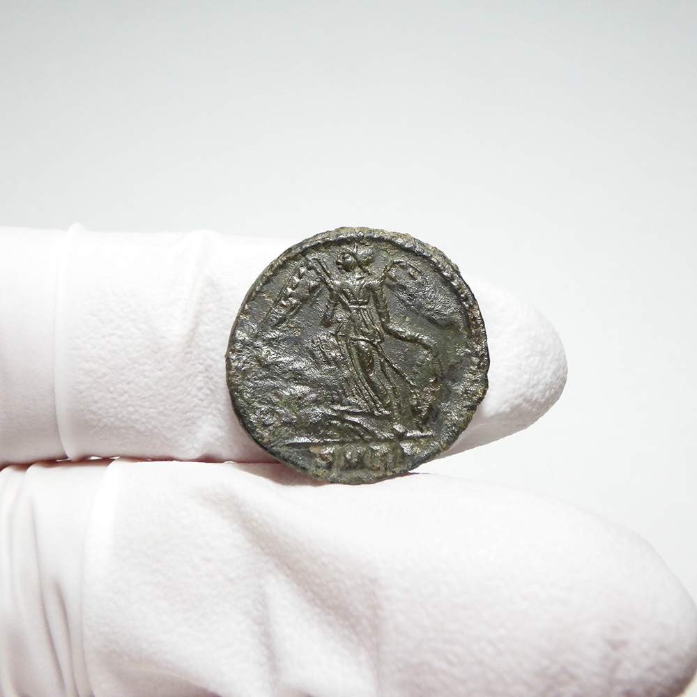 【古代ローマコイン】City Commem（コンスタンティノポリス記念）クリーニング済 ブロンズコイン 銅貨 フォリス(F7ZViKeaBK)_画像6