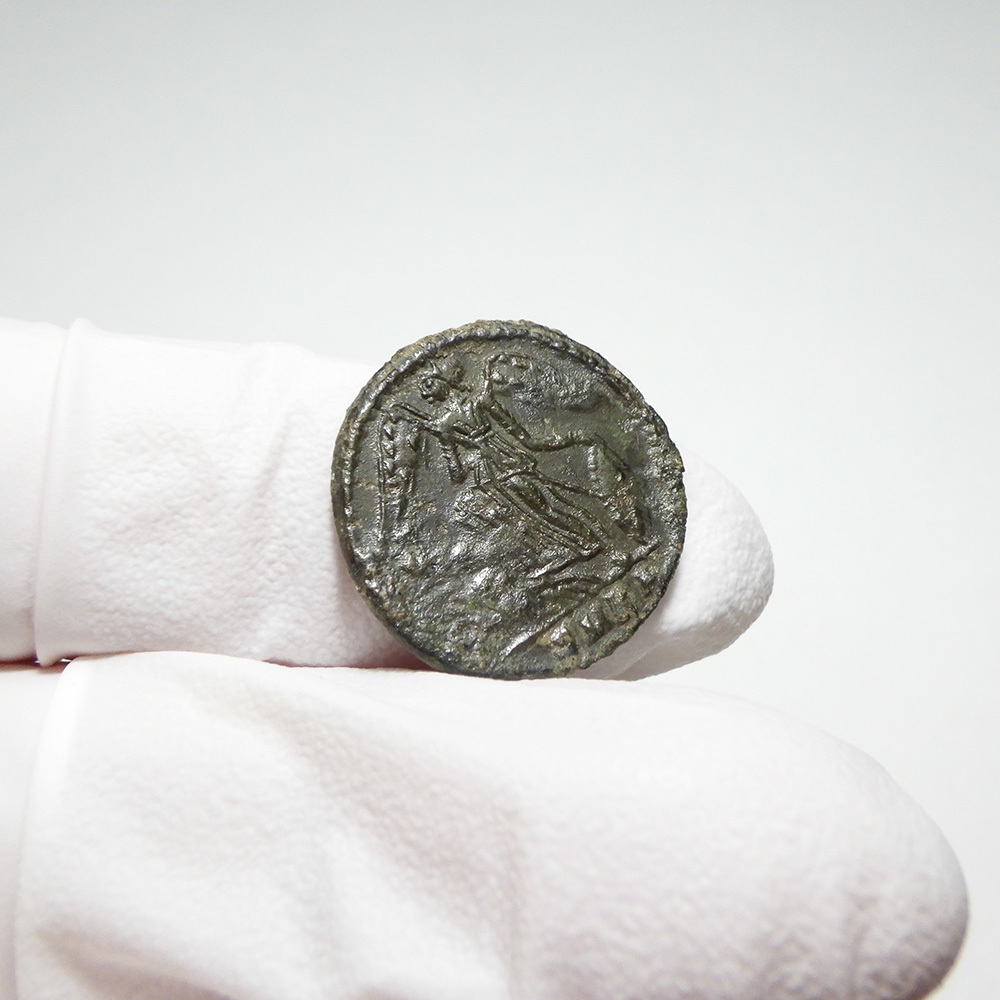 【古代ローマコイン】City Commem（コンスタンティノポリス記念）クリーニング済 ブロンズコイン 銅貨 フォリス(F7ZViKeaBK)_画像8
