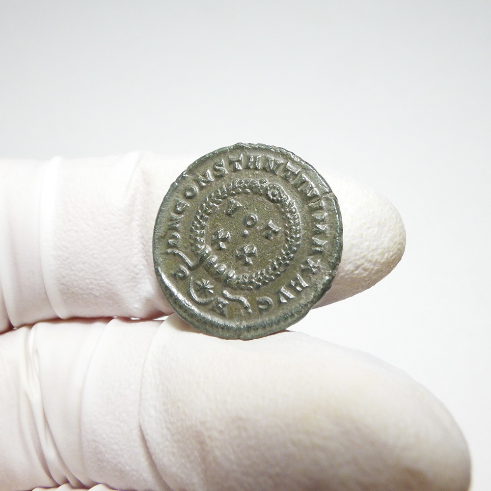 【古代ローマコイン】Constantine I（コンスタンティヌス1世）クリーニング済 ブロンズコイン 銅貨 フォリス(EawkLd6u3x)_画像7