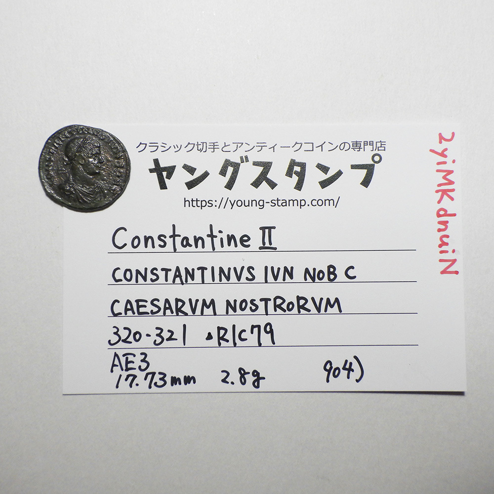 【古代ローマコイン】Constantine II（コンスタンティヌス2世）クリーニング済 ブロンズコイン 銅貨 フォリス(2yiMKdnuiN)_画像10