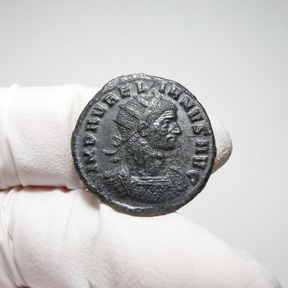 【古代ローマコイン】Aurelian（アウレリアヌス）クリーニング済 ブロンズコイン 銅貨 アントニニアヌス(ybtMH8C46s)_画像1