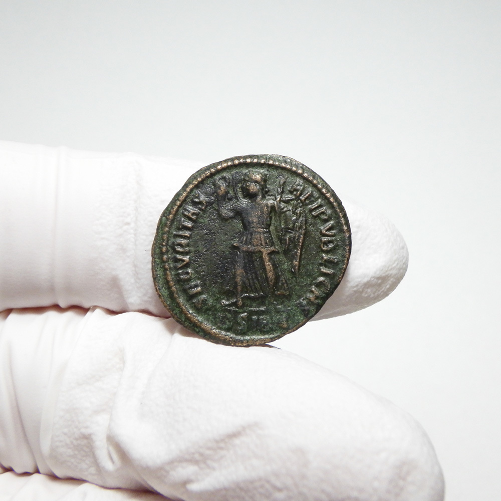 【古代ローマコイン】Valentinian I（ウァレンティニアヌス1世）クリーニング済 ブロンズコイン 銅貨 フォリス(ShfddiB6Ur)_画像5