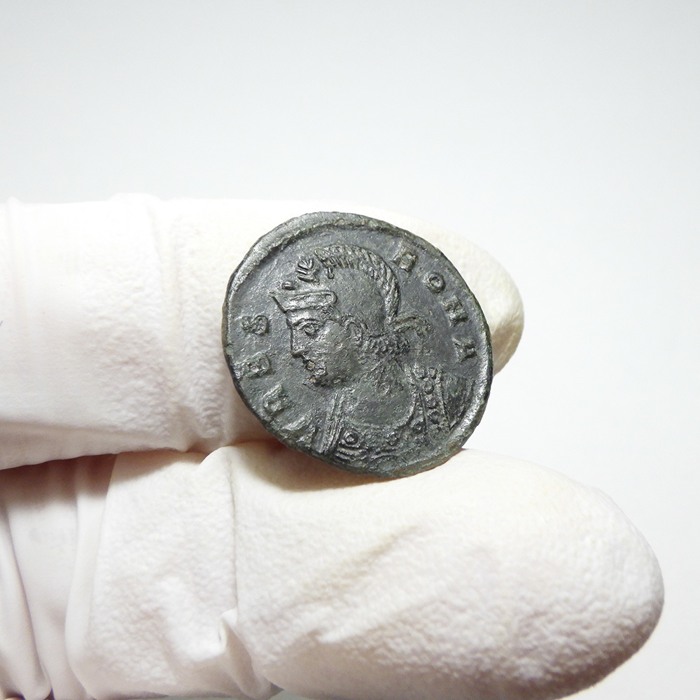 【古代ローマコイン】VRBS ROMA（ローマ市記念）クリーニング済 ブロンズコイン 銅貨 フォリス(fxT45xD2MG)_画像4