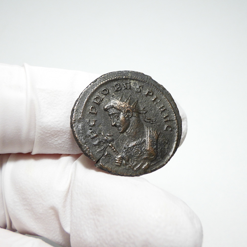 【古代ローマコイン】Probus（プロブス）クリーニング済 ブロンズコイン 銅貨 アントニニアヌス(H2MBbBBrfr)_画像4