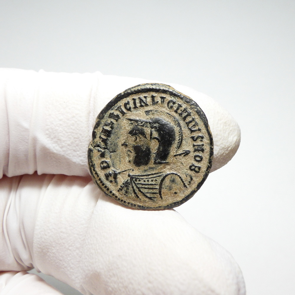 【古代ローマコイン】Licinius II（リキニウス2世）クリーニング済 ブロンズコイン 銅貨 フォリス(g8eEsYpRm6)_画像2