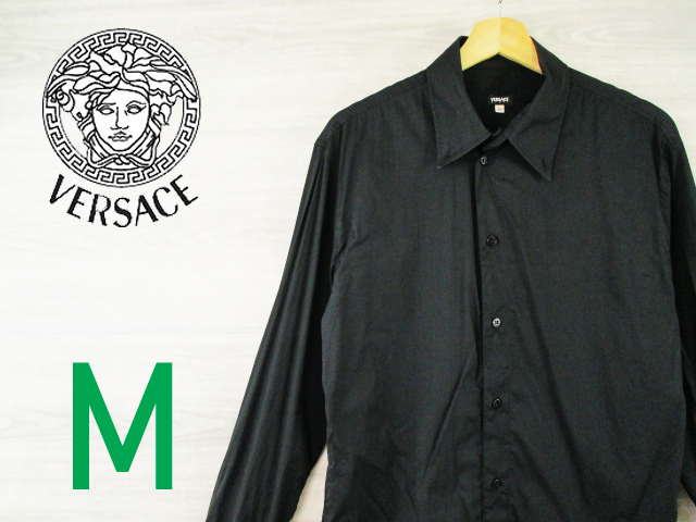 M2012m VERSACE ヴェルサーチ イタリア製〈長袖シャツ〉Mサイズ●Ricicli17