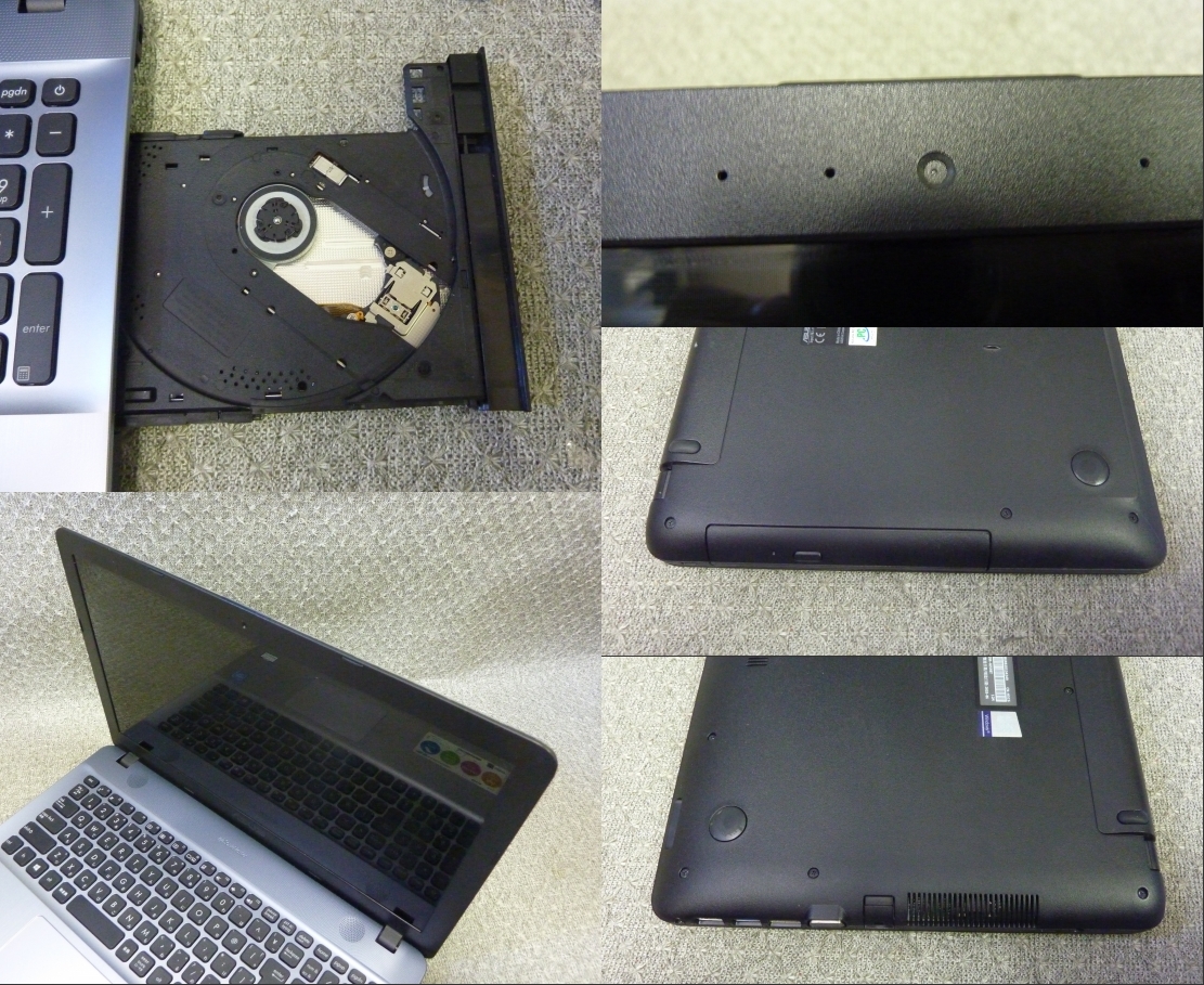 ★Windows 7,10,11 選択可 2018年 薄型ノート ASUS R541N R541NA-G0598T ★ Celeron N3350 1.1GHz/4GB/1TB/Sマルチ/無線/リカバリ作成/2097
