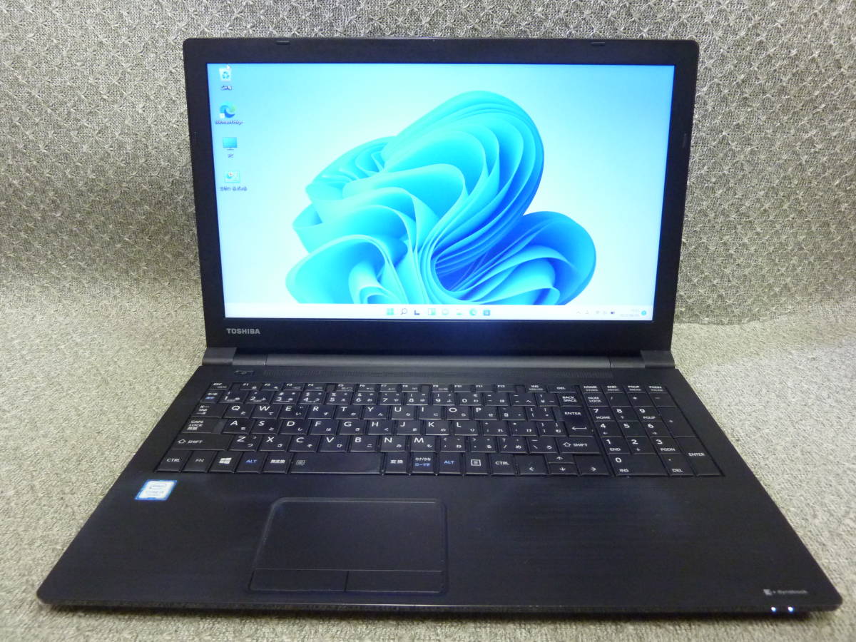 高速 新品SSD512GB Windows7,10,11 選択可 15.6” 東芝 dynabook B65/H ★ Core i3-7130U 2.7GHz/メモリ4GB/USB3.0/無線/リカバリ作成/2124_画像1