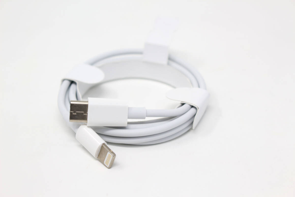 送料無料 USB タイプC Lightningケーブル 1m ホワイト 3個 急速充電 ライトニング TYPE-C iPhone iPhoneX iPad 3A_画像5