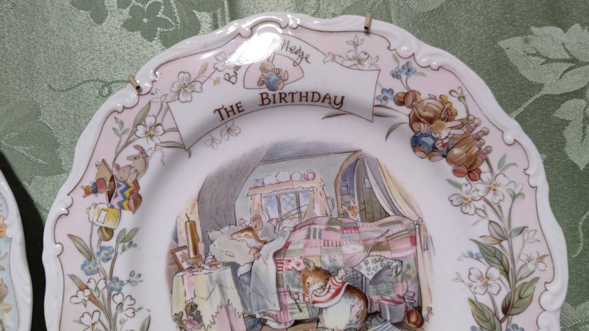 1A Royal Doulton Royal Doulton Blanc b Lee hedge plate (20.5~21.)2 pieces set The Birthday & CRABAPPLE COTTAGE rare 