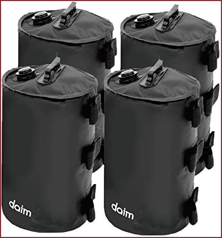 daim タープ テント 用マルチ ウェイト バンドテープ付き 10L ブラック 4個入り 重し 水 キャンプ キャンプ用品
