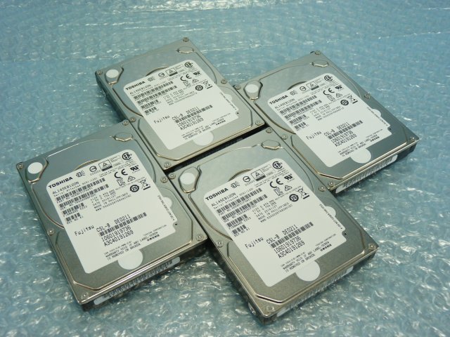 1OQK // 4個セット TOSHIBA AL14SEB120N 1.2TB 2.5インチ SAS HDD 10K(10000)rpm 12Gb 15mm /A3C40191269// Fujitsu RX2530 M2 取外//在庫5_画像1