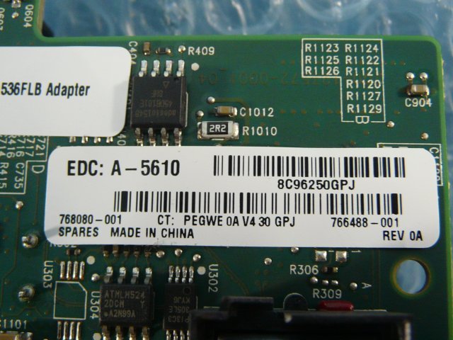 1LCV // HP FlexFabric 10Gb 2-port 536FLB Adapter / 768080-001 766488-001 // HP ProLiant WS460c Gen9 取外 //在庫9[11]_画像2