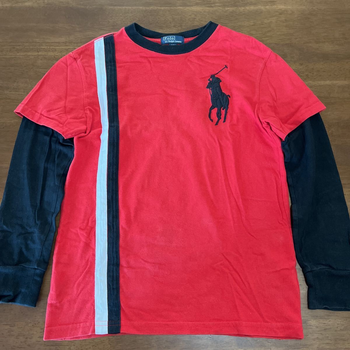 ラルフローレン Sサイズ 赤 ロンT - トップス(Tシャツ