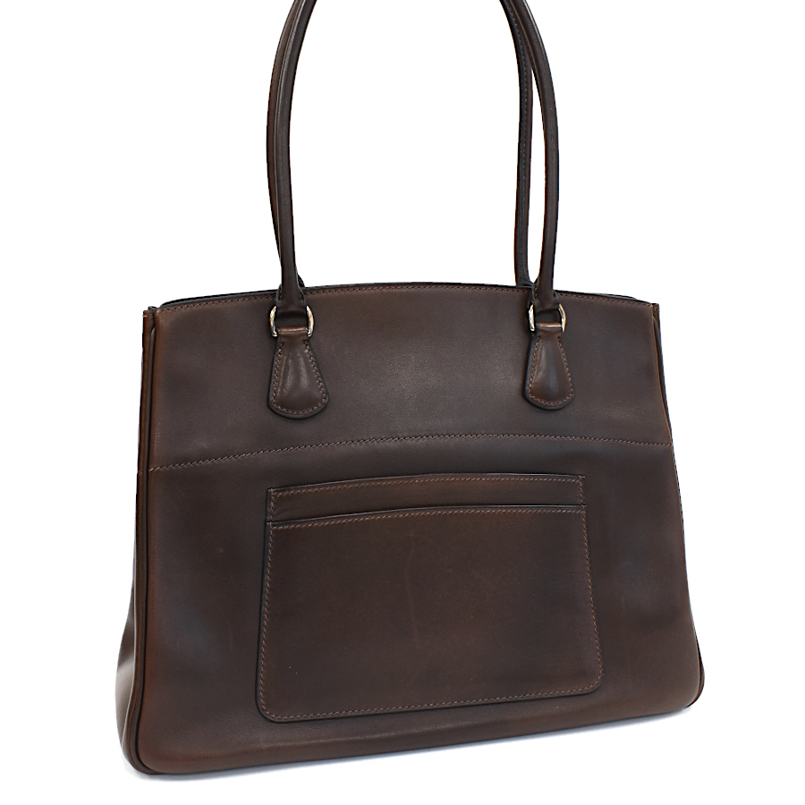 逆輸入 ラ エルメス 1点限定 トート HERMES ダークブラウン レザー ボックスカーフ □D刻印 ショルダーバッグ その他 逆輸入 ラ エルメス 1点限定 トート HERMES ダークブラウン レザー ボックスカーフ □D刻印 ショルダーバッグ その他