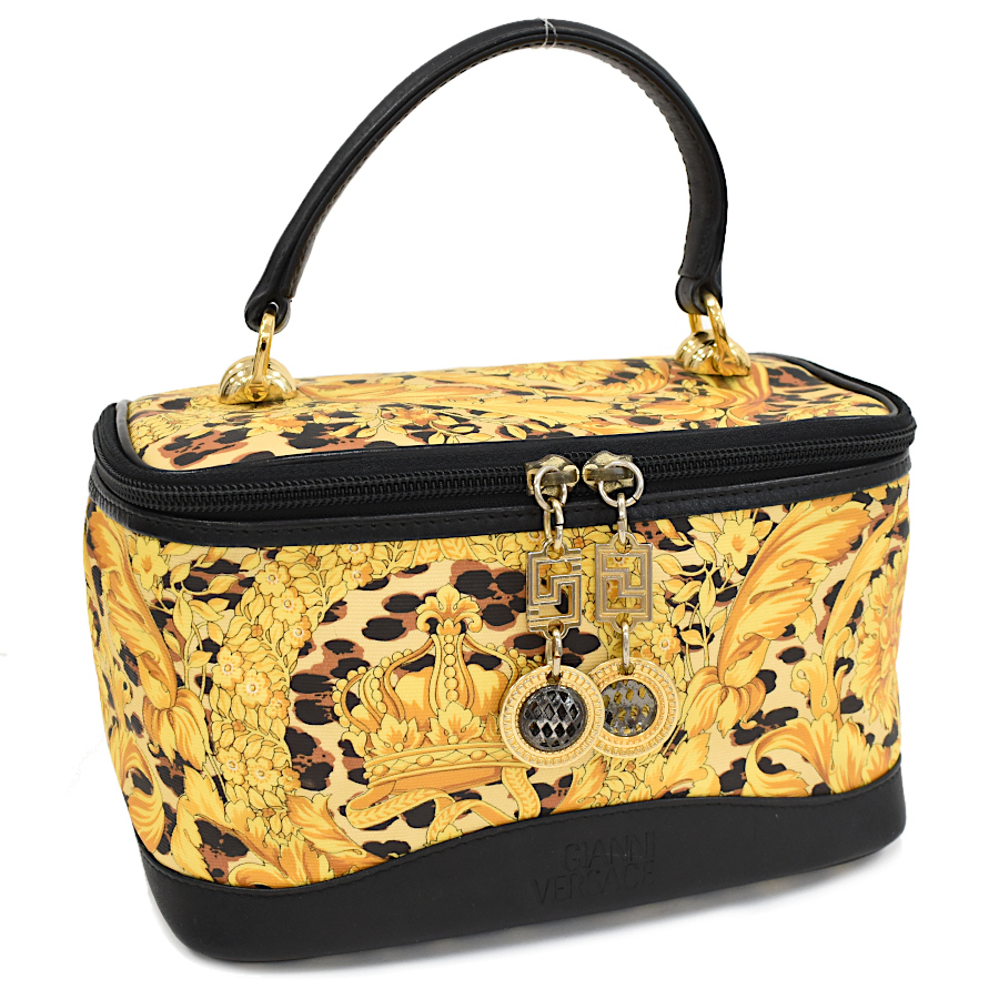 1 point limitation Gianni Versace vanity handbag pouch ba lock Leopard GIANNI VERSACE