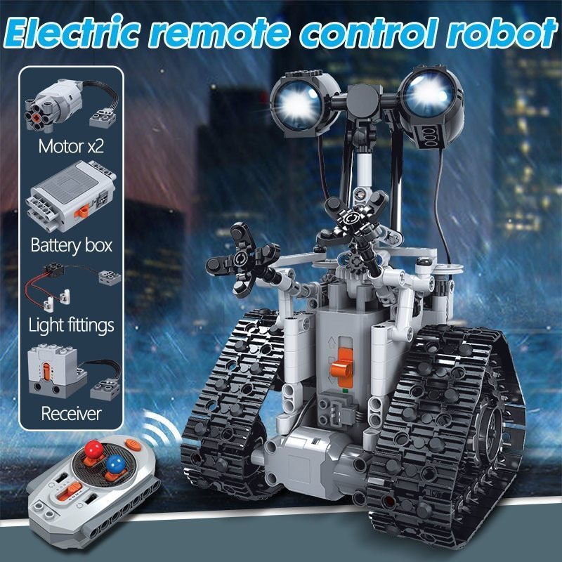 新品! ZKZC 408個市クリエイティブRCロボット電気ビルディングブロックテクニックリモートコントロール知能ロボットレンガのおもちゃg503_画像2