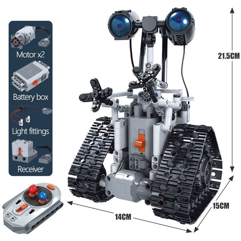 新品! ZKZC 408個市クリエイティブRCロボット電気ビルディングブロックテクニックリモートコントロール知能ロボットレンガのおもちゃg503_画像7