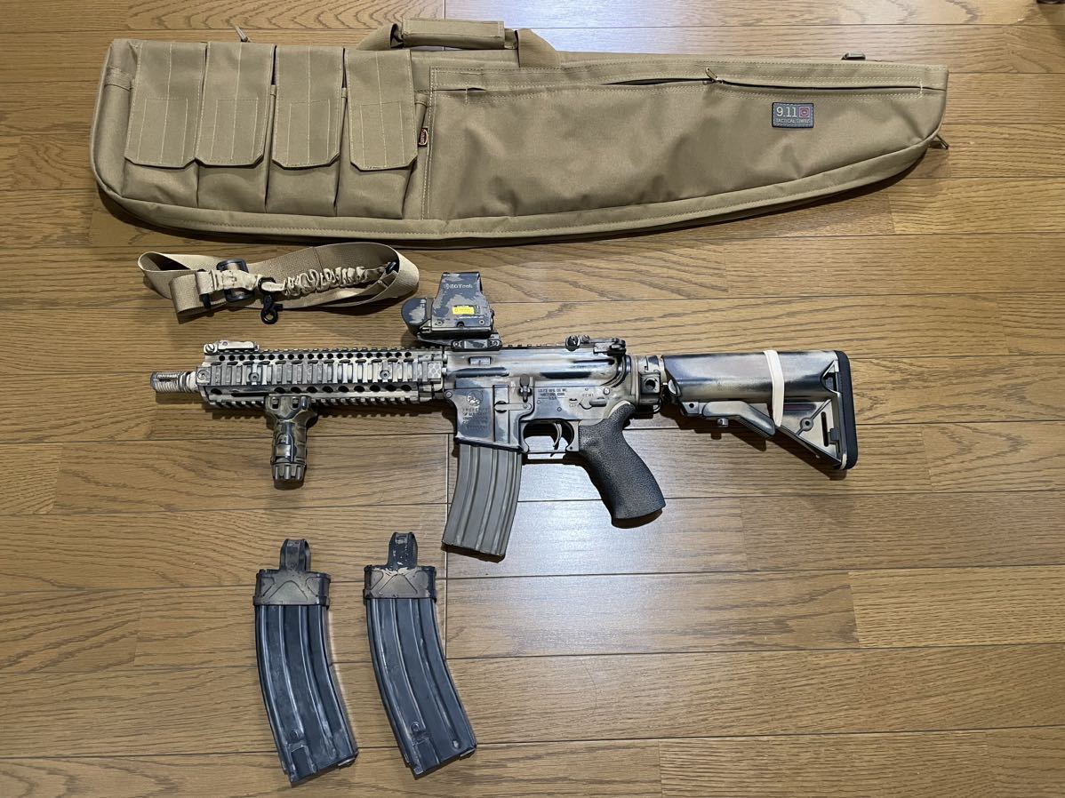  Tokyo Marui next generation electric gun CQB-R base. MK18, magazine 3., gun case, sling attaching 