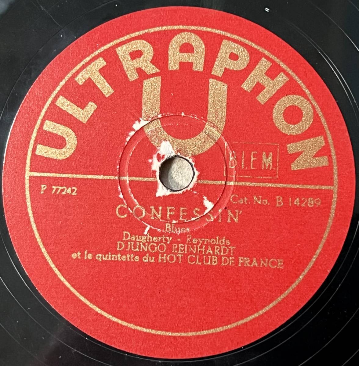 DJANGO REINHARDT ULTRAPHON(FRANCE) Ultraphon Rhythm/ Confessin’ の画像3