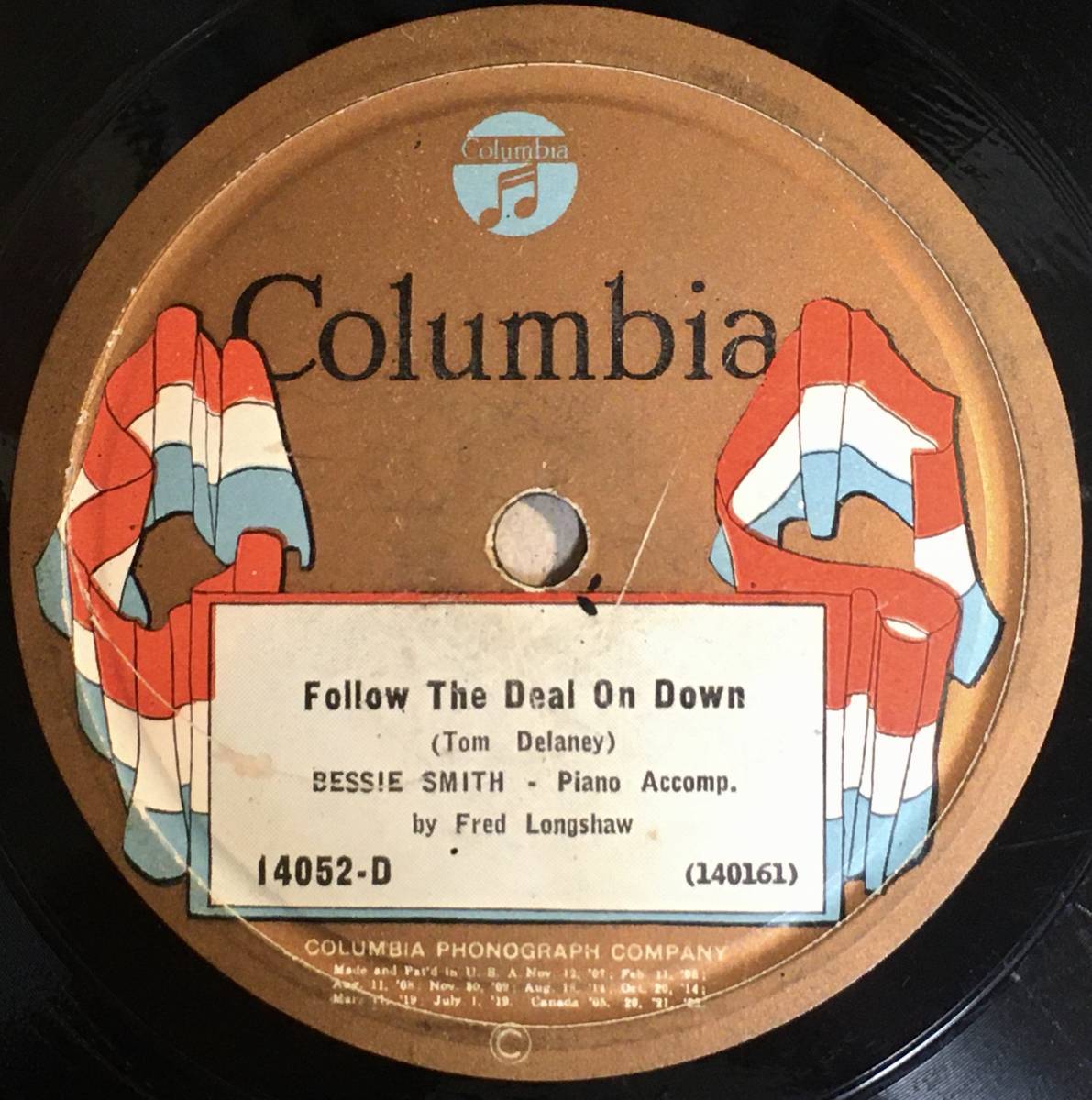 BESSIE SMITH COLUMBIA Sinful Blues/ Follow The Deal On Down