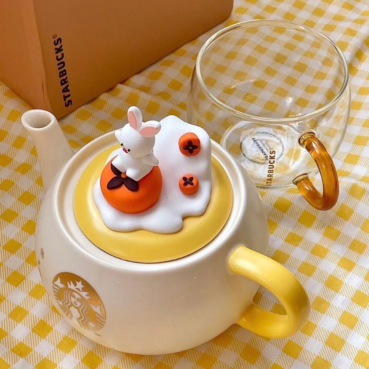【スターバックス海外限定】卯年シリーズ ティーポットセット うさぎ 二点セット