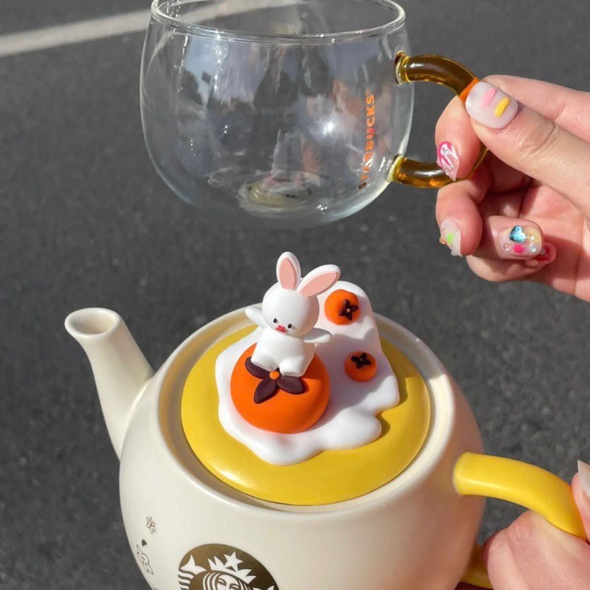 【スターバックス海外限定】卯年シリーズ ティーポットセット うさぎ 二点セット