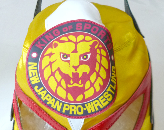  genuine article New Japan Professional Wrestling new day Professional Wrestling la- Captain * new Japan mask with autograph yellow Sapporo city Toyohiraku 