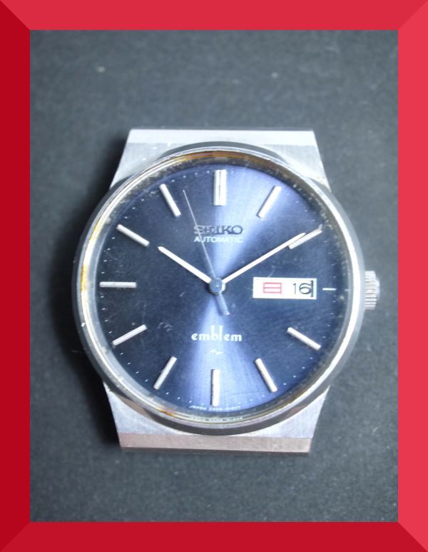 セイコー SEIKO エンブレム emblem 自動巻き 3針 デイデイト 2409-0040 男性用 メンズ 腕時計 V612 稼働品